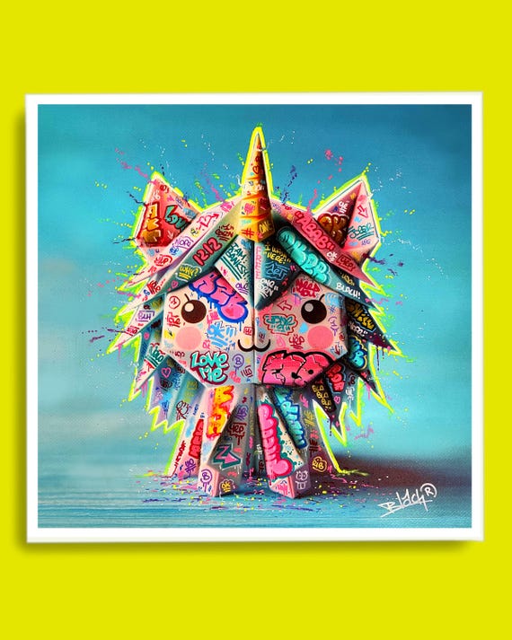 FLUO BLUE UNICORN