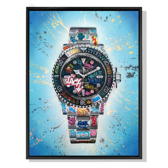 Rolex Perpetual Art Graffiti vandal Streetart. POSTER , Toile XXL, STICKER  !