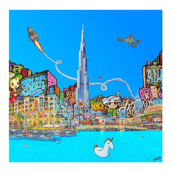 Dubai Bruj Graffiti / Limited edtion signed and numbered by Blach®