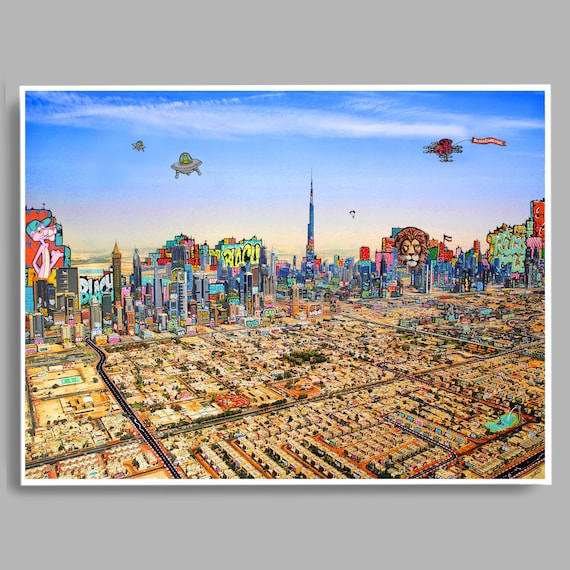 Dubai Skyline / Limited edition signed and numbered by Blach®