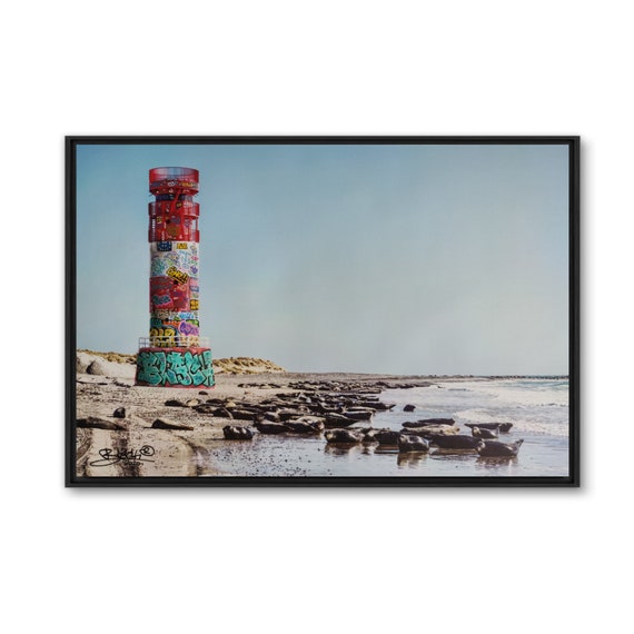 Phare aux phoques / graffiti vandal streetart. POSTER , Toile XXL, STICKER  ! Art by Blach®