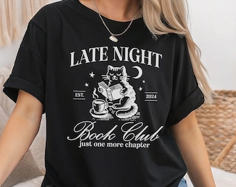Book Club Tee, T-Shirt for Book Club, Cute Bookish Shirt, Booklover Tshirt, Gift for Booklover, Book Club Merch, Cozy Bookish Gift