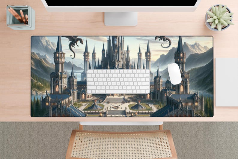 Fourth Wing Merch, Desk Mat for Book Lover, Basgiath War College, Dragon Rider, Bookish Desk Mat, BookLover Gift, Iron Flame, Sorrengail image 1