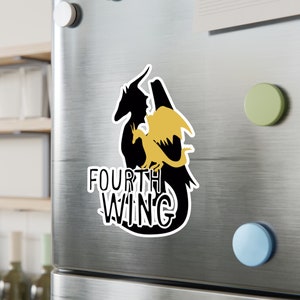 Fourth Wing Dragon Sticker, Vinyl Sticker, Waterproof Sticker, Bookish Gift, Sticker for Booklover, Basgiath
