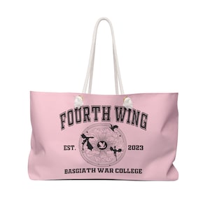 Large Fourth Wing Tote Bag, Fourth Wing Merch, Library Book Tote, Iron Flame Tote, Bookish Gift, Bookish, Shoulder Bag for Books, Durable