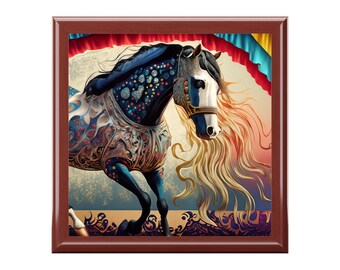 Bejeweled Horse Jewelry Box