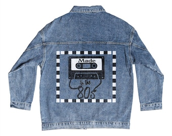 Made in the 80's Cassette Tape Men's Denim Jacket