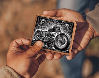 Gothic Motorcycle Genuine Leather Wallet