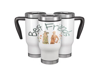 Tazza termica da viaggio Friends in stile vintage – in acciaio inossidabile, capacità 414 ml (14 oz)