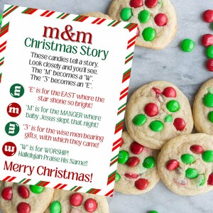 M&amp;M Christmas Story Poem Printable, Nativity Story, Jesus Birth ...