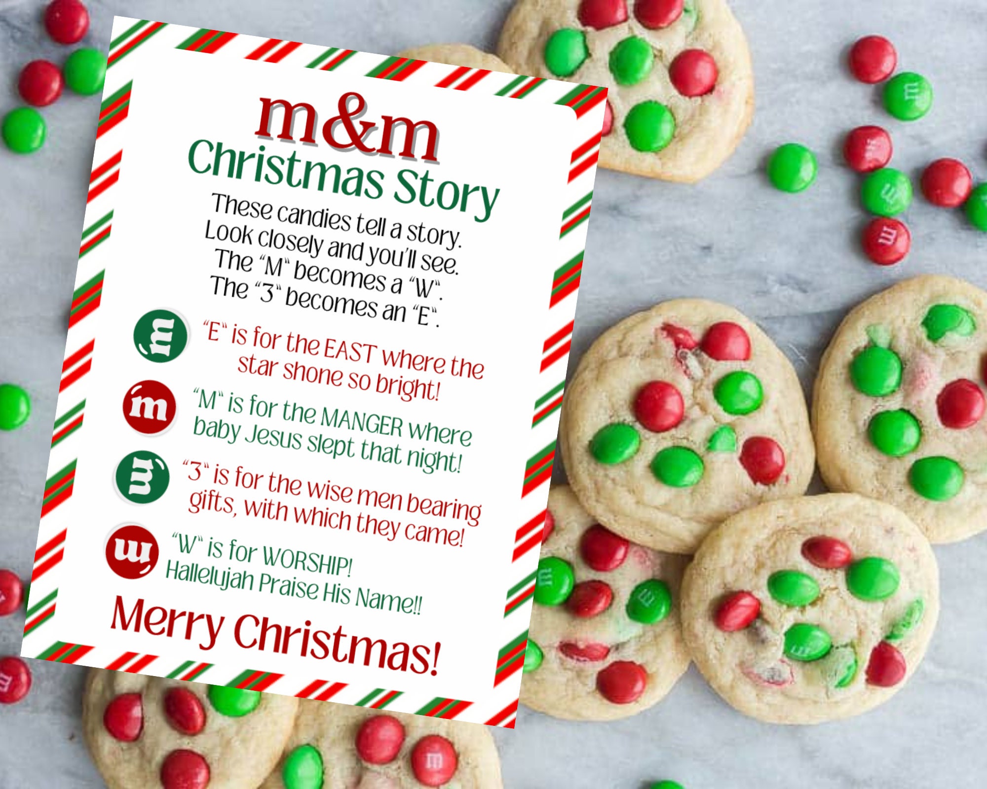 M amp M Christmas Story Poem Printable - Il Fullxfull.6176613057 Kkn2 