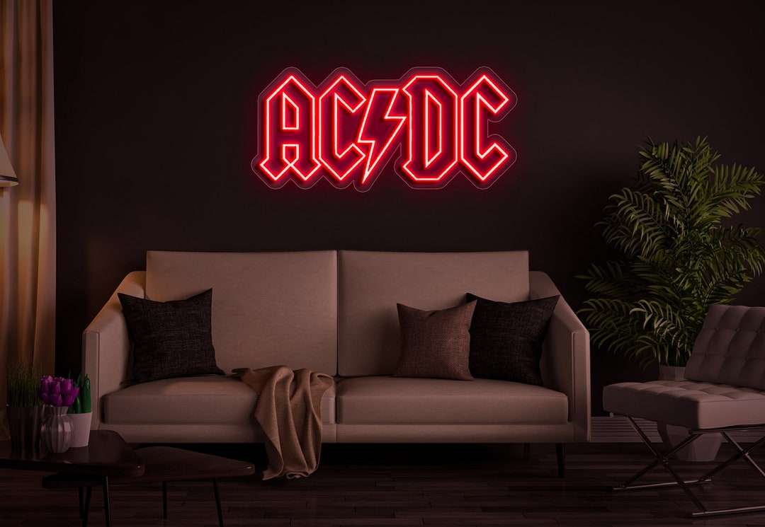 ACDC Neon Sign | Rock Band Artwork | Highway to Hell | Home Decoration ...