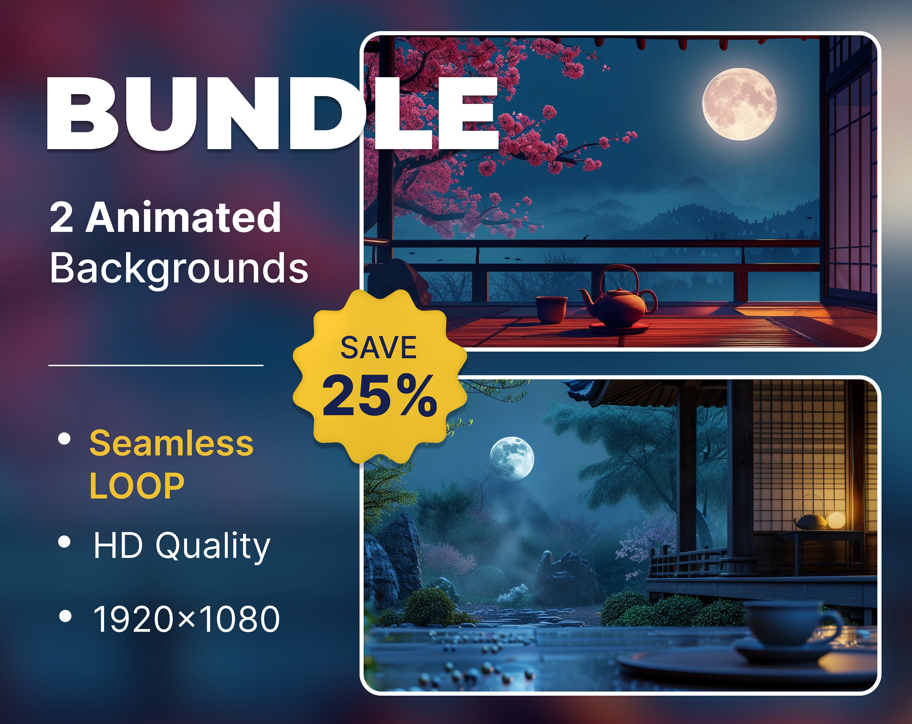 Animated Zen Background Vtuber Background Twitch Screen Animated Twitch ...