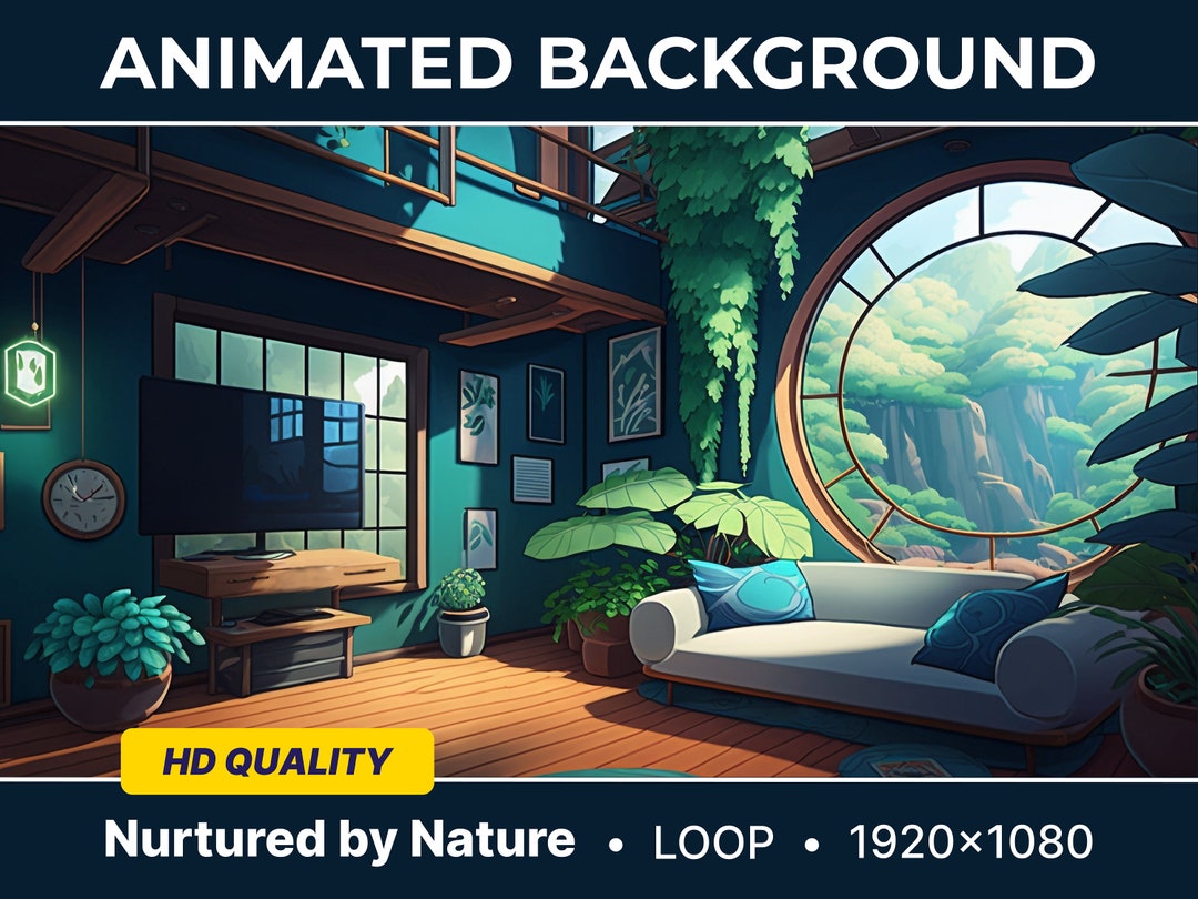Animated Virtual Background Nurtured by Nature Looped Vtuber Background ...