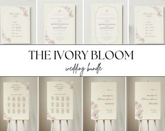 Elegant Wedding Invitation Bundle: Nikkah, Walima, Vivah Templates (Digital Download)