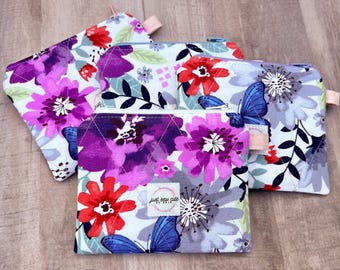 Small Quilted Zipper Pouch – Keychain Wallet