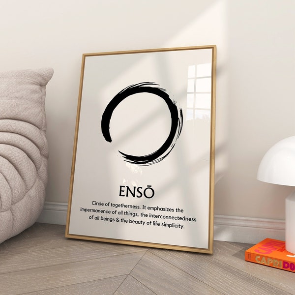 Enso zen wall art |Printable art| Zen symbol digital download | Enso meaning print | Mindful art poster |Spiritual design| Abstract wall art