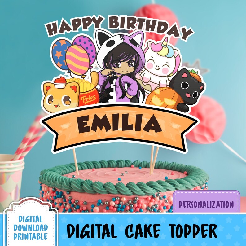 Aphmau Cake Topper Birthday Printable Party Decorations - Etsy Canada