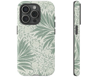 Phone Case Cover Floral Green Botanical Print TOUGH Phone Case For Iphone, Samsung Galaxy, Google Pixel Phone Case Gift For Flower Lover | 3