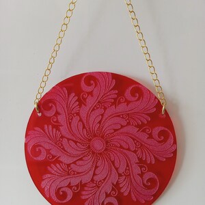 Engraved acrylic window decoration
