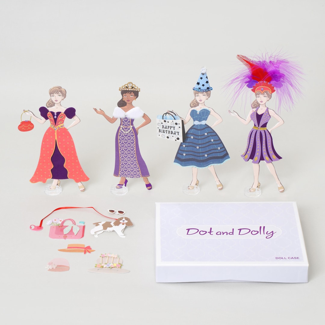 Dollhouse Dolls With Changeable Clothing and Accessories. Includes Two ...