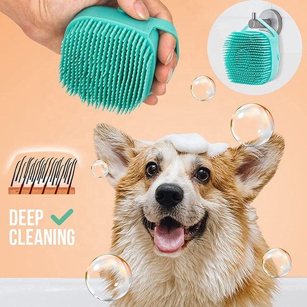 Brosse de nettoyage pour animaux de compagnie | Brosse à shampooing lisse et douce | Brosse de nettoyage et de toilettage