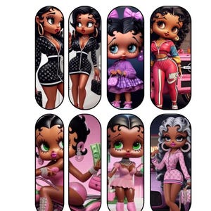 Betty Boop 8pcs Waterslide Nail Decals