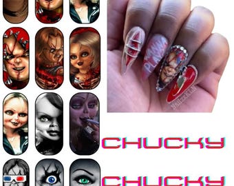 CHUCKY Waterslide Nail Decals