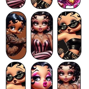 Betty Waterslide Nail Decals