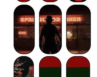 FREDDY KREUGAR Waterslide Nail Decals