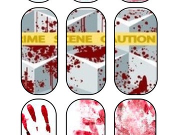Crime Scene Waterslide Decals
