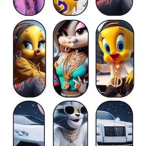 Looney Tunes Waterslide Nail Decals