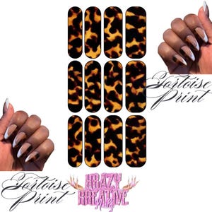 Tortoise Print Nail Decals