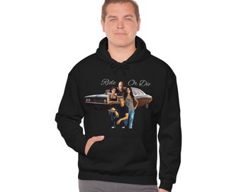 Ride or die, fast and furious, sweat-shirt à capuche unisexe en mélange épais