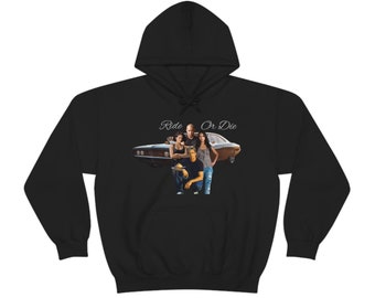 Ride or die, fast and furious, sweat-shirt à capuche en mélange épais