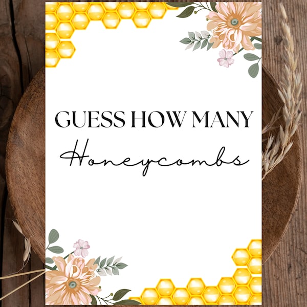 Guess How Many Honeycombs - Etsy