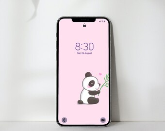 Papel de Parede Combinando de Panda Fofo Fundo casal