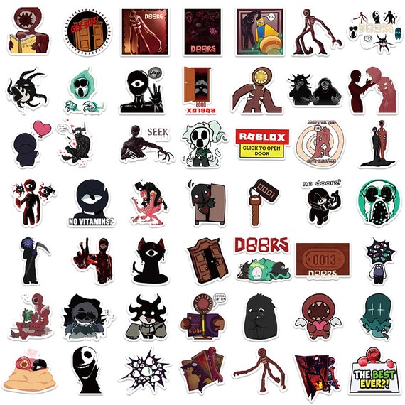 55Pcs Doors Roblox Figure Stickers - Wholesale Stickers