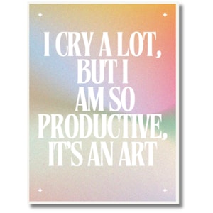 Ich weine viel, es ist eine Kunst | I Can Do It With A Broken Heart Poster | TTPD Poster | Digitaler Download | Wandbild | Große Druckvorlage