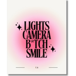 Lights Camera Smile Grafik Poster (Digitaler Download)