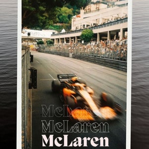 Fórmula 1 McLaren Poster Print | Cartaz esportivo | Download digital | Impressão de parede | Arte para impressão
