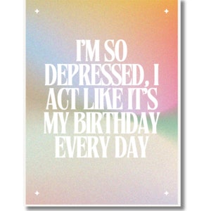 I&#39;m So De pressed Geburtstag Poster - TTPD Wand (Digitaler Download)