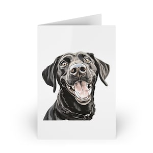 Loving Black Labrador Greeting Cards (1 or 10-pcs)