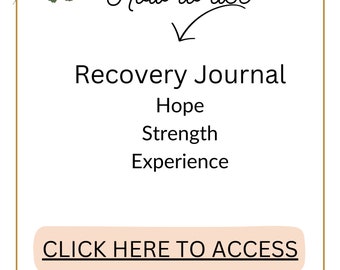 Basic recovery journal | Mental health | Self-care | Gentle guidance | Mindfulness journal
