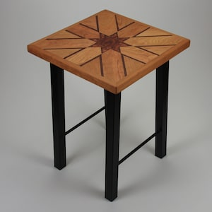 Cherry & Epoxy "Dark Copper Star" Side or End Table