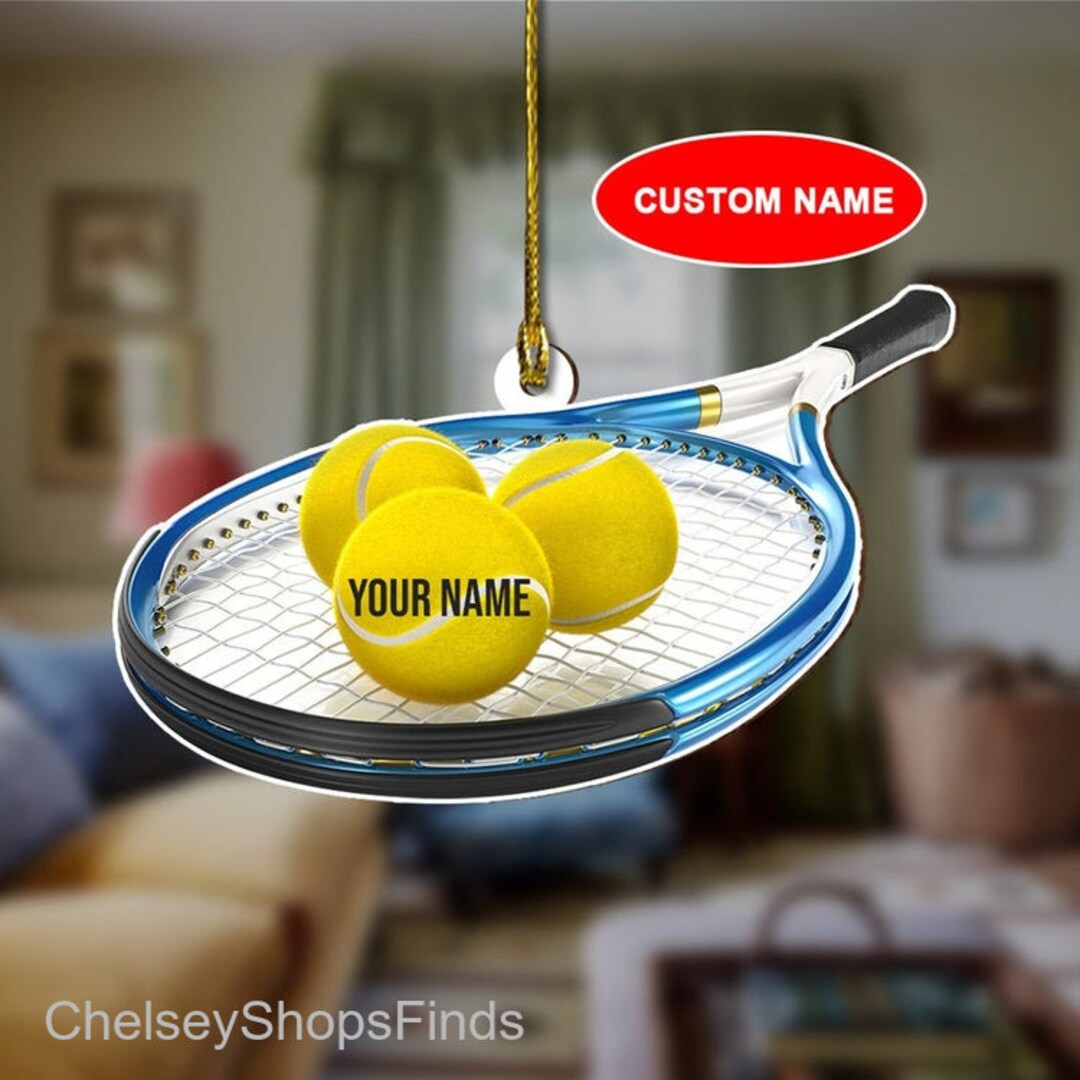Personalized Tennis Ornament Custom Tennis Christmas Etsy