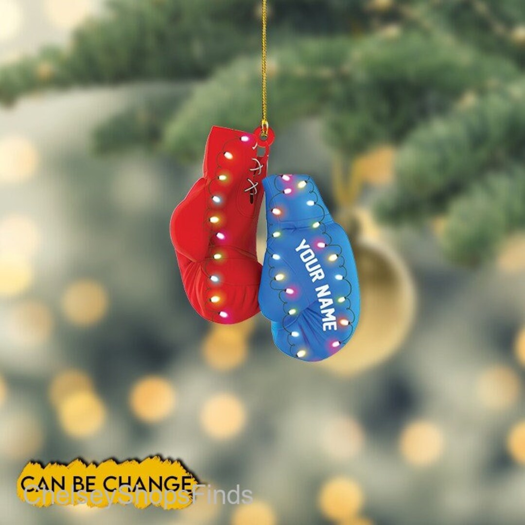 Custom Boxing Christmas Ornament Boxing Gloves Ornament - Etsy