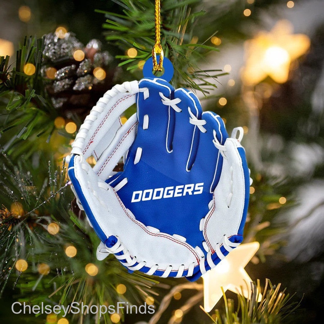 Dodgers Baseball Gloves Acrylic Flat Ornament Dodgers Etsy