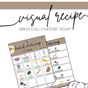 Przepis wizualny: Zupa brokułowa z serem | Gotowanie dla dzieci | Potrzeby specjalne | Montessori Home | Aktywność w domu na jesień | Umiejętności życiowe