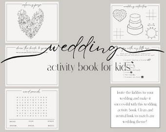 Kid Wedding Activities | Printable Activity Book | Kids Wedding